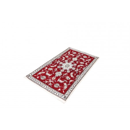 Tappeto Nain Kashmar Persia bianco marrone 85x140