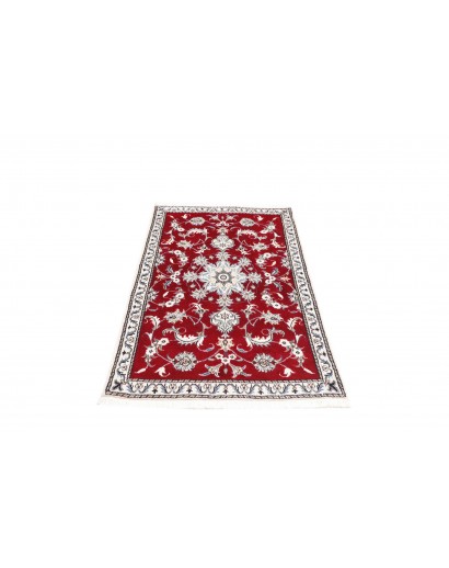 Tappeto Nain Kashmar Persia bianco marrone 85x140