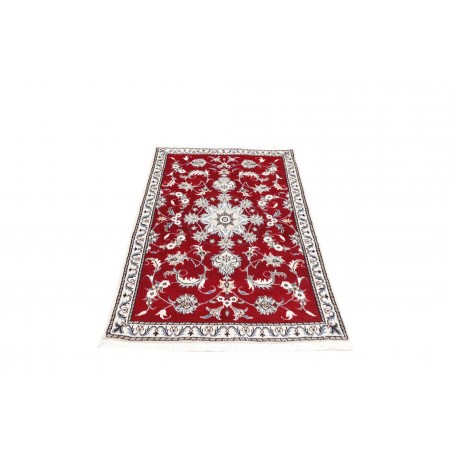 Tappeto Nain Kashmar Persia bianco marrone 85x140