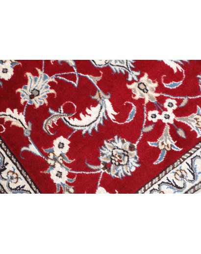 Tappeto Nain Kashmar Persia bianco marrone 85x140