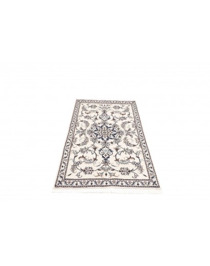 Tappeto Nain Kashmar Persia bianco grigio 85x138