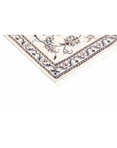 Tappeto Nain Kashmar Persia bianco grigio 85x138