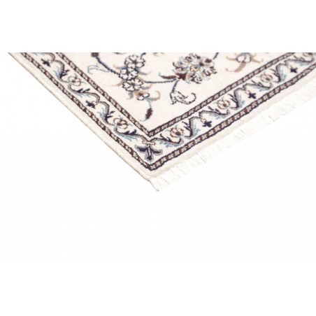 Tappeto Nain Kashmar Persia bianco grigio 85x138