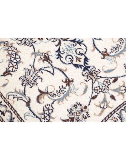 Tappeto Nain Kashmar Persia bianco grigio 85x138