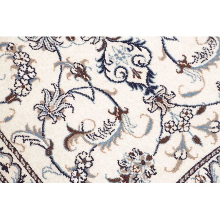 Tappeto Nain Kashmar Persia bianco grigio 85x138