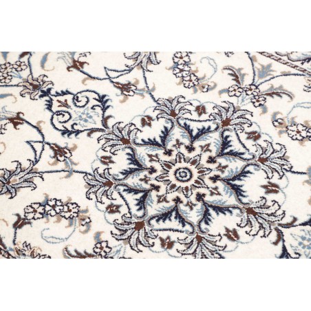 Tappeto Nain Kashmar Persia bianco grigio 85x138