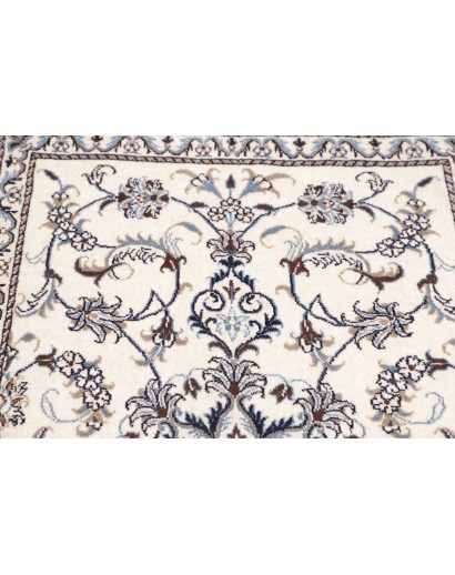 Tappeto Nain Kashmar Persia bianco grigio 85x138