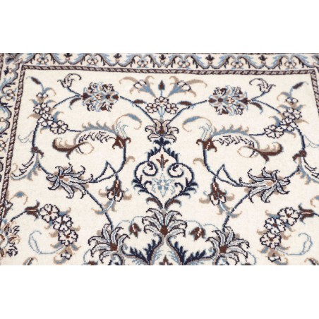 Tappeto Nain Kashmar Persia bianco grigio 85x138
