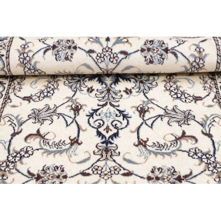 Tappeto Nain Kashmar Persia bianco grigio 85x138