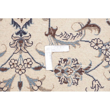 Tappeto Nain Kashmar Persia bianco grigio 85x138