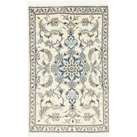 Tappeto Nain Kashmar Persia bianco grigio 86x136