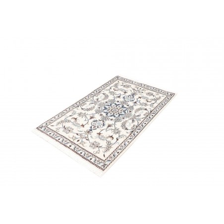 Tappeto Nain Kashmar Persia bianco grigio 86x136