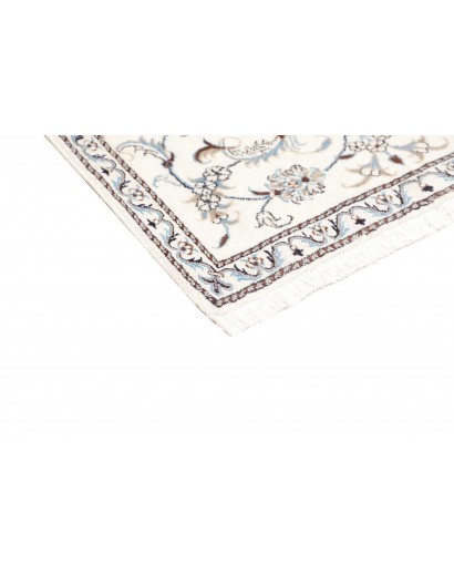 Tappeto Nain Kashmar Persia bianco grigio 86x136