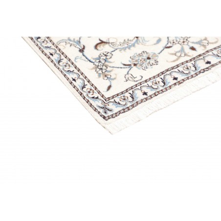 Tappeto Nain Kashmar Persia bianco grigio 86x136