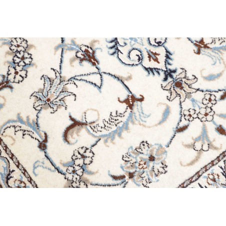 Tappeto Nain Kashmar Persia bianco grigio 86x136