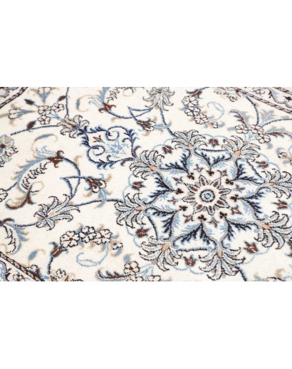 Tappeto Nain Kashmar Persia bianco grigio 86x136