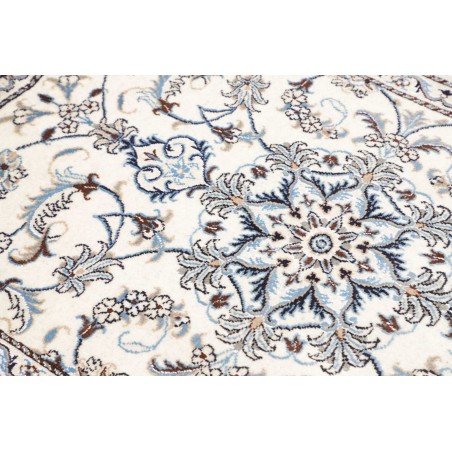Tappeto Nain Kashmar Persia bianco grigio 86x136