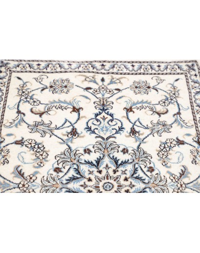 Tappeto Nain Kashmar Persia bianco grigio 86x136