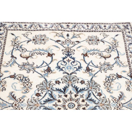 Tappeto Nain Kashmar Persia bianco grigio 86x136