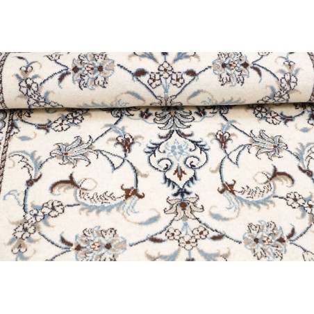 Tappeto Nain Kashmar Persia bianco grigio 86x136