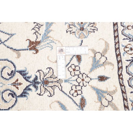 Tappeto Nain Kashmar Persia bianco grigio 86x136