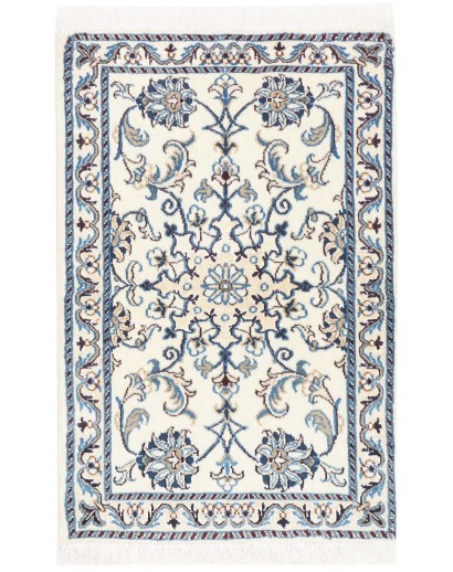 Tappeto Nain Kashmar Persia bianco grigio 60x90