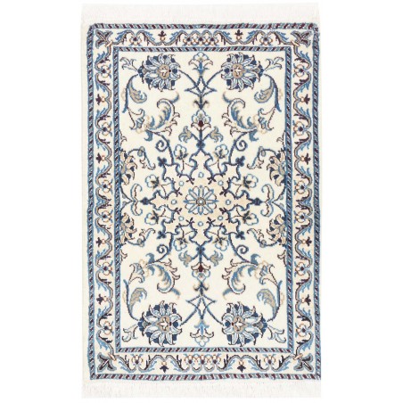 Tappeto Nain Kashmar Persia bianco grigio 60x90