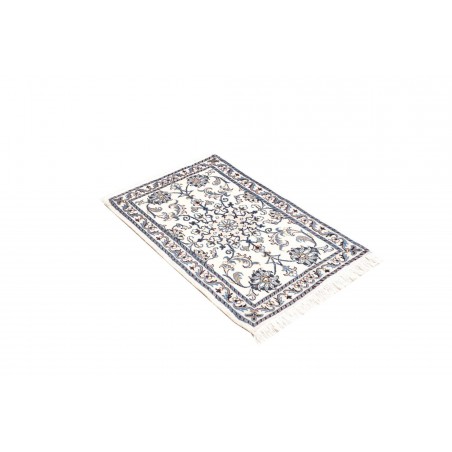 Tappeto Nain Kashmar Persia bianco grigio 60x90