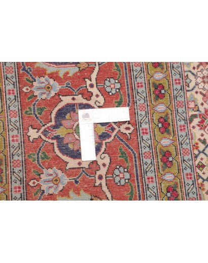 Tappeto Tabriz Persia marrone giallo 245x340