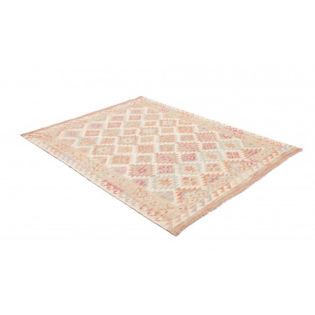 Tappeto Kilim Afghanistan bianco giallo 153x192