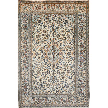 Tappeto Kashan Persia beige azzurro 202x307
