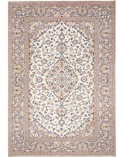 Tappeto Kashan Persia bianco grigio 245x350