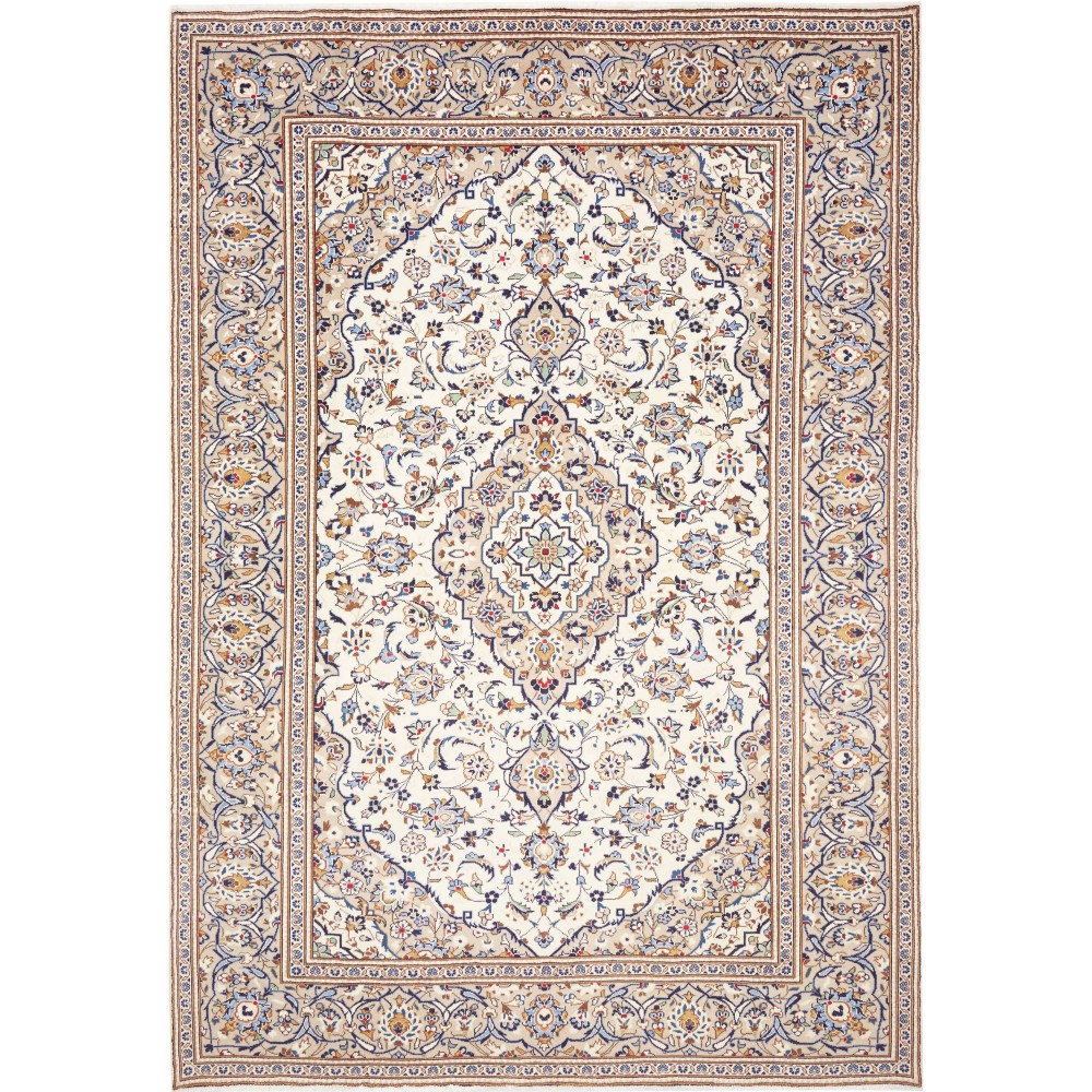 Tappeto Kashan Persia bianco grigio 245x350