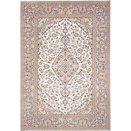Tappeto Kashan Persia bianco grigio 245x350