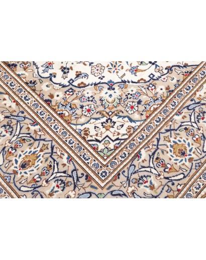 Tappeto Kashan Persia bianco grigio 245x350