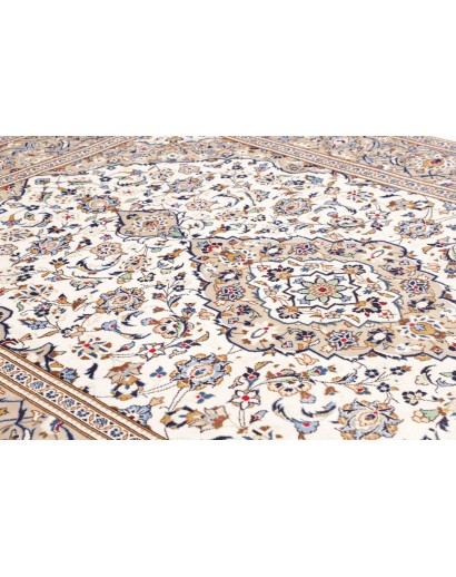 Tappeto Kashan Persia bianco grigio 245x350
