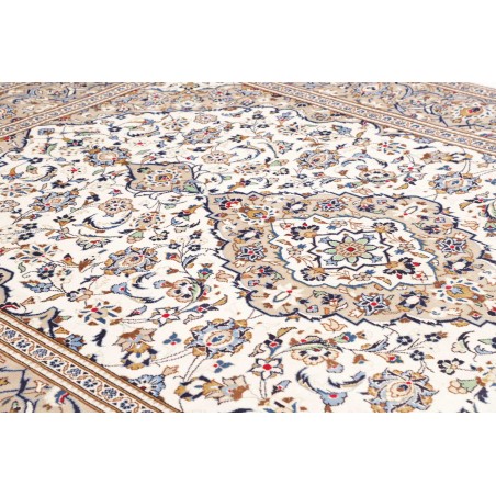 Tappeto Kashan Persia bianco grigio 245x350