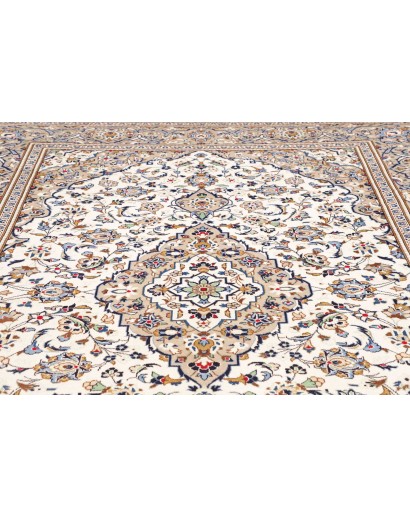 Tappeto Kashan Persia bianco grigio 245x350