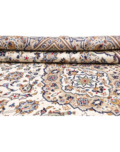 Tappeto Kashan Persia bianco grigio 245x350