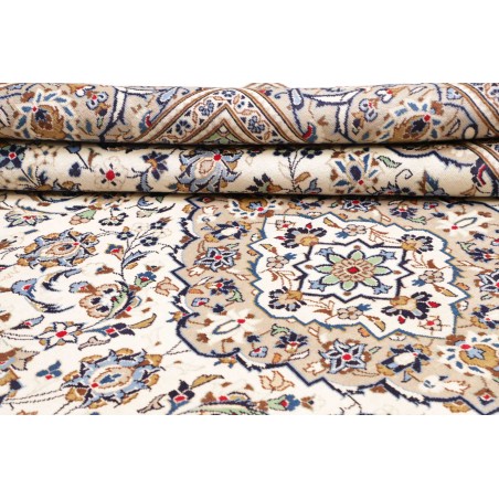 Tappeto Kashan Persia bianco grigio 245x350