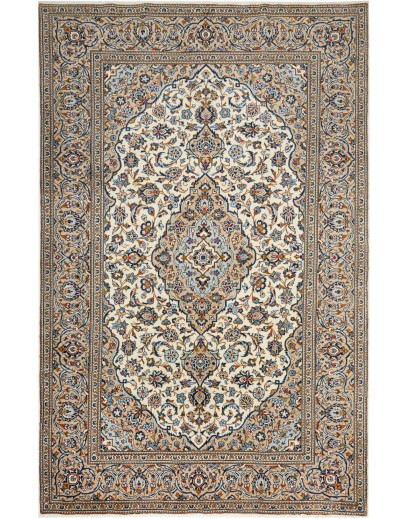 Tappeto Kashan Persia azzurro grigio 198x305