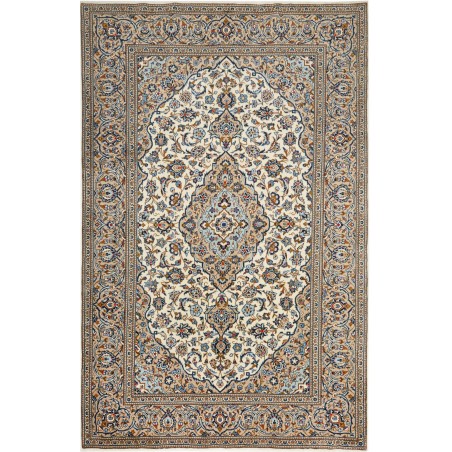 Tappeto Kashan Persia azzurro grigio 198x305
