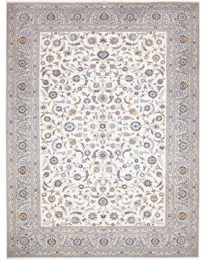 Tappeto Kashan Persia bianco grigio 295x395