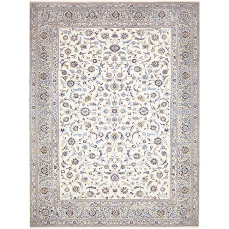 Tappeto Kashan Persia bianco grigio 295x395
