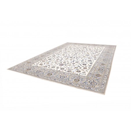 Tappeto Kashan Persia bianco grigio 295x395