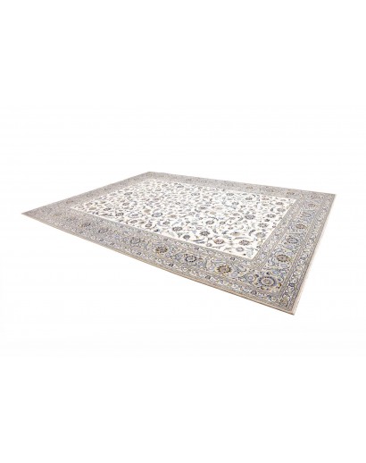 Tappeto Kashan Persia bianco grigio 295x395