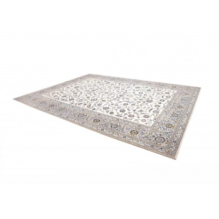 Tappeto Kashan Persia bianco grigio 295x395