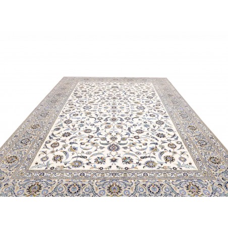 Tappeto Kashan Persia bianco grigio 295x395
