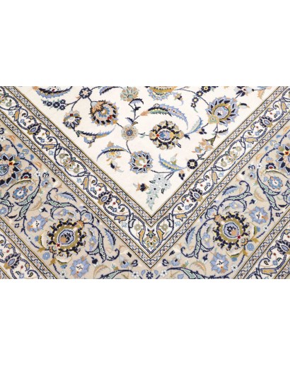 Tappeto Kashan Persia bianco grigio 295x395