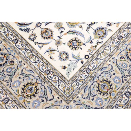Tappeto Kashan Persia bianco grigio 295x395
